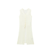 Women's Longline Sleeveless Knit Cardigan